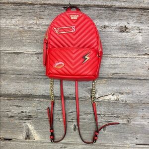 Victoria's Secret Red Chevron Quilted Backpack